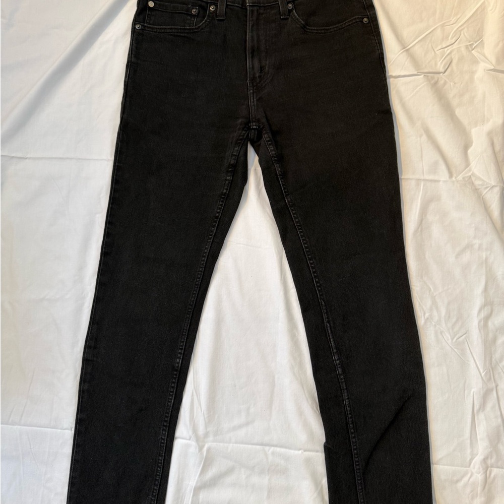 Denizen from Levi's Dark Black Cuffed Skinny Jeans
